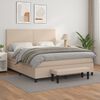 vidaXL Boxspringbett Matratze Cappuccino-Braun 160x200 cm Kunstleder