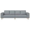 vidaXL Sofa Set Hellgrau Stoff