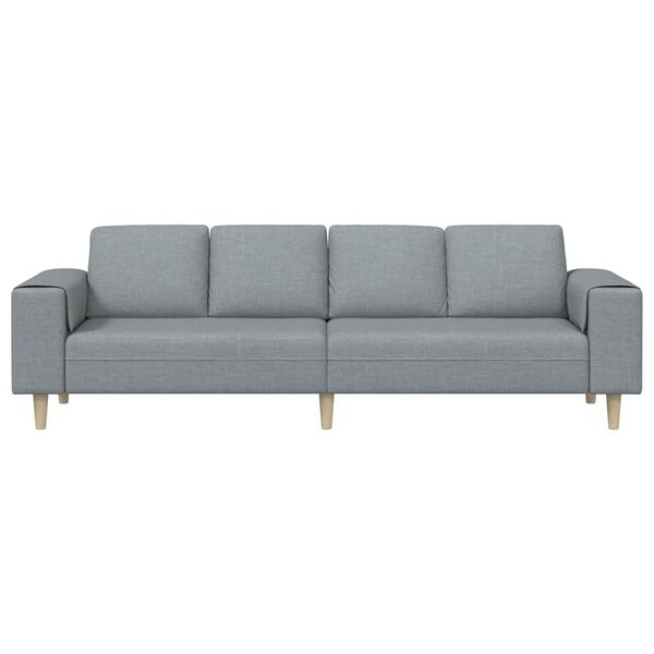 vidaXL Sofa Set Hellgrau Stoff
