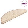vidaXL Stufenmatten 30 Stk. 56x17x3 cm Creme Halbrund