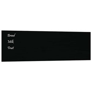 vidaXL Magnettafel Wandmontage Schwarz 100x30 cm Hartglas