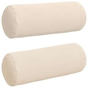 vidaXL Bolsterkissen 2 St&uuml;ck Beige &Oslash; 25 x 70 cm Mikrofaserstoff