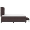 vidaXL Boxspringbett mit Matratze Dunkelbraun 180 x 200 cm Stoff