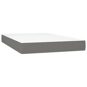 vidaXL Taschenfederkernmatratze Mittel Dunkelgrau 120x200x20 cm Stoff