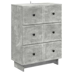 vidaXL Schubladenschrank Betongrau 66 x 34,5 x 90 cm Holzwerkstoff