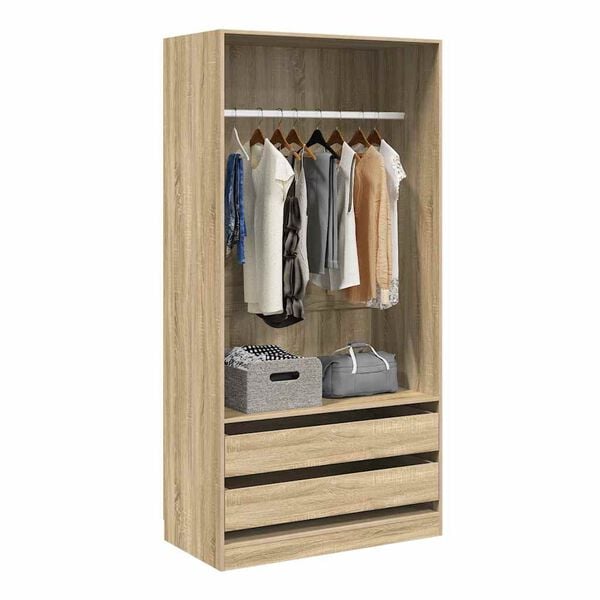 vidaXL Kleiderschrank Sonoma-Eiche 100x50x200 cm Holzwerkstoff