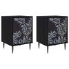 vidaXL Nachttisch DOKKUM 2 stk. Schwarz Eichen-Optik 36 x 33 x 51 cm