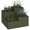 vidaXL Gartenblumentopf Olivgr&uuml;n 80 x 80 x 60 cm Stahl