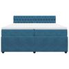 vidaXL Boxspringbett mit Matratze Blau 200x200 cm Samt