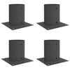 vidaXL runder Bodenanker 4 pcs Anthrazit 18 x 18 x 15 cm Metall