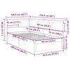 vidaXL Massivholzbett mit Regal ohne Matratze 90x200 cm Kiefer