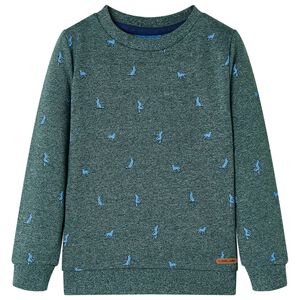 Kinder-Sweatshirt Dunkelgr&uuml;n Melange 104