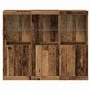 vidaXL LED-Sideboard 3 pcs Altholz 123 x 37 x 100 cm Holzwerkstoff