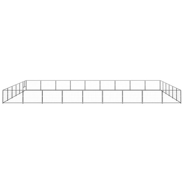 vidaXL Hundezwinger Schwarz 54 m&sup2; Stahl
