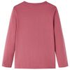 Kinder-Langarmshirt Dunkelrot 104