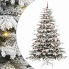 vidaXL K&uuml;nstlicher klappbarer Weihnachtsbaum Wei&szlig; 240 cm PE und PVC