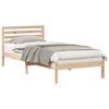 vidaXL Bettrahmen mit Kopfteil Braun 100 x 220 cm Massives Kiefernholz