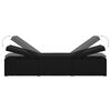 vidaXL Sonnenliege mit Auflage Poly Rattan Schwarz