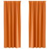 vidaXL Verdunkelungs-Vorh&auml;nge mit Ringen 2 Stk. Helles Orange