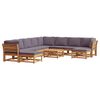 vidaXL 11-tlg. Garten-Lounge-Set mit Kissen Massivholz Akazie