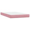 vidaXL Boxspringbett mit Matratze & LED Rosa 120x210 cm Samt