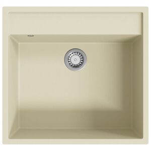 vidaXL K&uuml;chensp&uuml;le mit &Uuml;berlauf Beige Granit