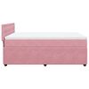 vidaXL Boxspringbett mit Matratze Rosa 140x190 cm Samt