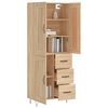 vidaXL Highboard Sonoma-Eiche 69,5x34x180 cm Holzwerkstoff