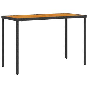 vidaXL Gartentisch mit Akazienholz-Platte 115x54x74 cm Poly Rattan