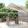 vidaXL 7-tlg. Gartenbar-Set Grau Poly Rattan & Massivholz Akazie