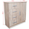 vidaXL Kommode Holzwerkstoff 79x35x88 cm Eiche-Optik