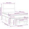 vidaXL Boxspringbett mit Matratze Rosa 120x190 cm Samt