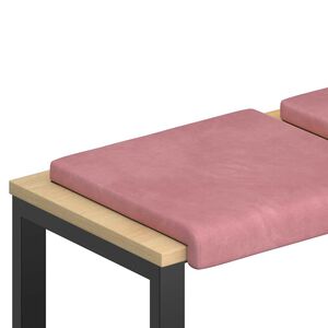vidaXL Bankkissen 4 stk. Samt Rosa Tiefe 35 cm