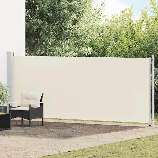 vidaXL Seitenmarkise Ausziehbar 600x160 cm Creme