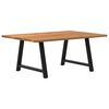 vidaXL Esstisch Hellbraun 180x120x74 cm Massivholz Eiche Rechteckig