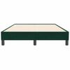 vidaXL Boxspringbett ohne Matratze Dunkelgr&uuml;n 120x210 cm Samt