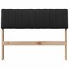 vidaXL Gepolstertes Kopfteil Schwarz 100 cm Massives Kiefernholz
