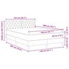 vidaXL Boxspringbett mit Matratze Hellgrau 140 x 200 cm Samt