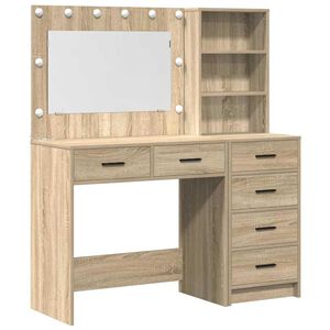 vidaXL Schminktisch mit Regal Braun 78,5 x 41 x 135 cm Holzwerkstoff