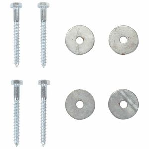 vidaXL Erdanker 6 pcs Silber &Oslash;10 x 60 cm Galvanisiertes Metall