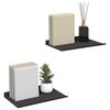 vidaXL Wandregal mit Regal 2 pcs Schwarz 30 x 17,5 x 2,5 cm