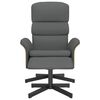 vidaXL Relaxsessel mit Fußhocker Dunkelgrau Stoff