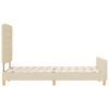 vidaXL Bettgestell mit Kopfteil Creme 120 x 200 cm Stoff
