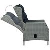 vidaXL 2-tlg. Garten-Lounge-Set mit Auflagen Poly Rattan Hellgrau