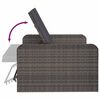 vidaXL 2-tlg. Garten-Lounge-Set mit Auflagen Poly Rattan Grau