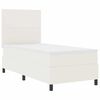 vidaXL LED Boxspringbett Creme und Wei&szlig; 90 x 190 cm Cordstoff