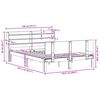 vidaXL Bettrahmen mit Kopfteil 2 pcs Wachsbraun Massivholz Kiefer