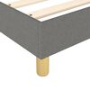 vidaXL Boxspringbett mit Matratze Dunkelgrau 80x200 cm Stoff
