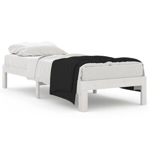 vidaXL Massivholzbett Wei&szlig; 75x190 cm