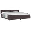 vidaXL Boxspringbett mit Kopfteil Dunkelbraun 200 x 200 cm Stoff